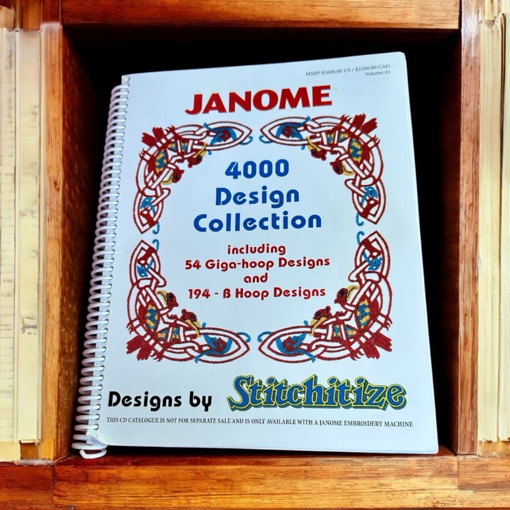 Janome Stitch Designs l large book of designs 4000 Design Collection Book